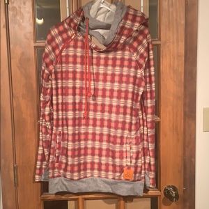 Plaid double hoodie